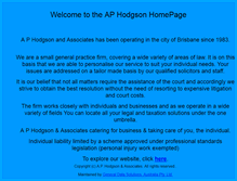 Tablet Screenshot of aphodgson.com.au